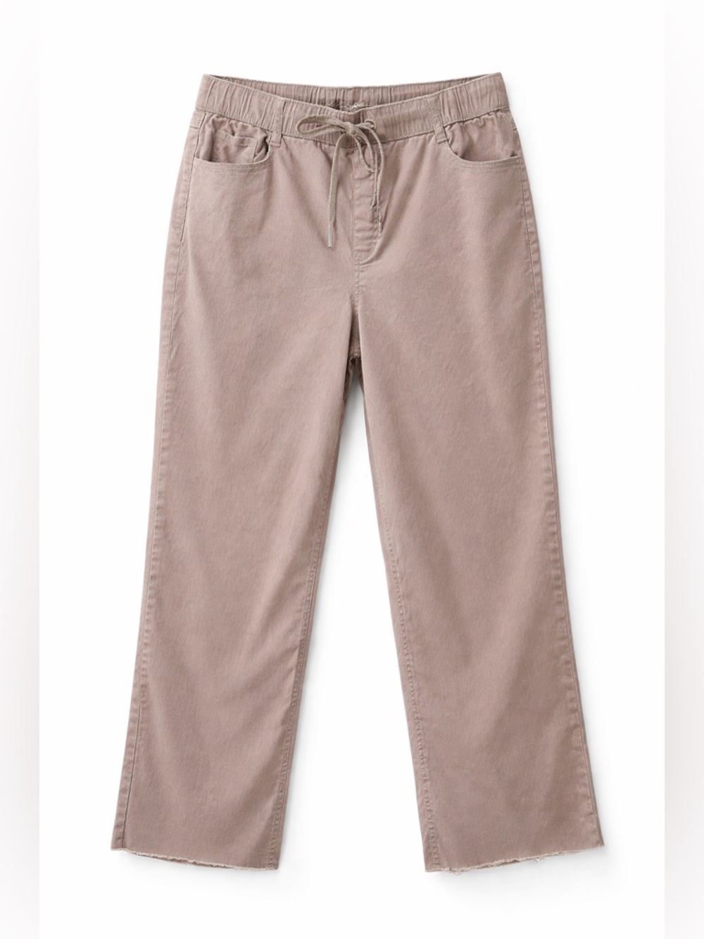 Rewash comfy pull on pants relaxed stretch drawstring neutral XL